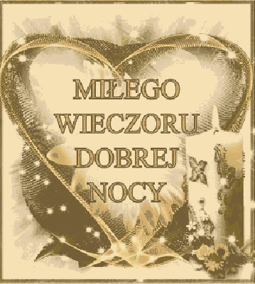 Złote serce miłego wieczoru